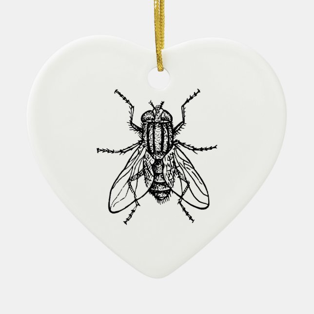 House Fly Ceramic Ornament (Front)