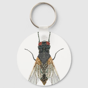 house fly . keychain