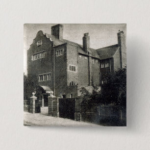 House for Edwin Long 2 Inch Square Button