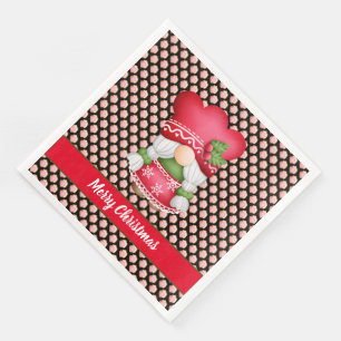 House Gnome Customize Colour and Text Napkin