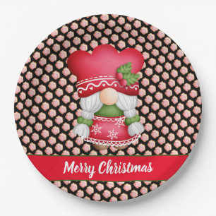 House Gnome Customize Colour and Text Paper Plate