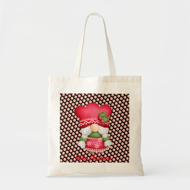 House Gnome Customize Colour and Text Tote Bag (Front)