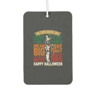 House Happy Halloween Monsters Spiderwebs Air Freshener