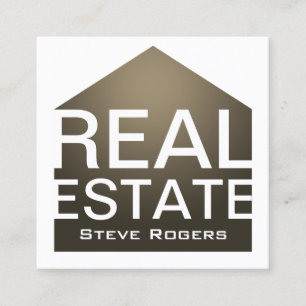 House home graphic shape frame cover square business card