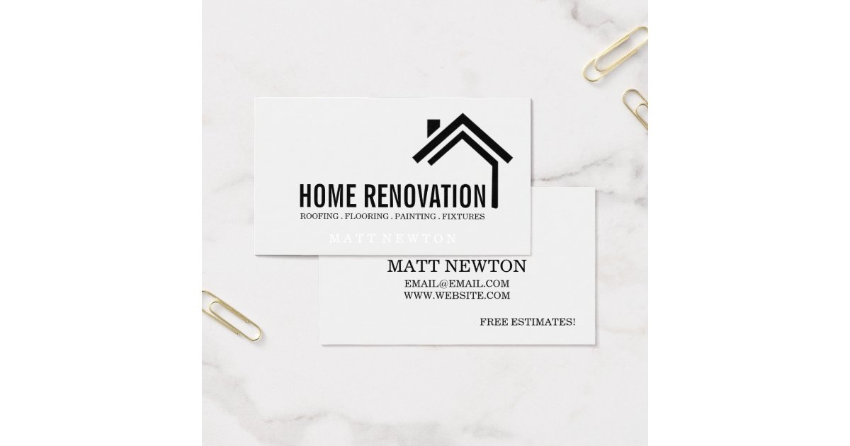 House Home Remodeling Renovation Construction Business Card | Zazzle.ca