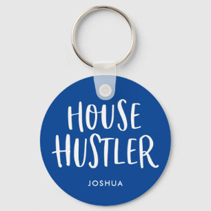 House Hustler Real Estate Personalized Agent Mens Keychain
