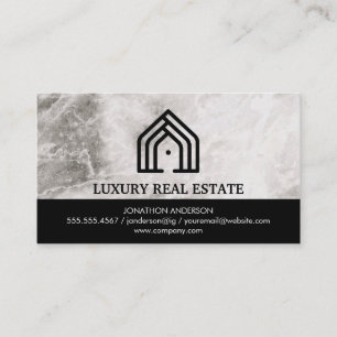House Icon   Real Estate Marble Business Card