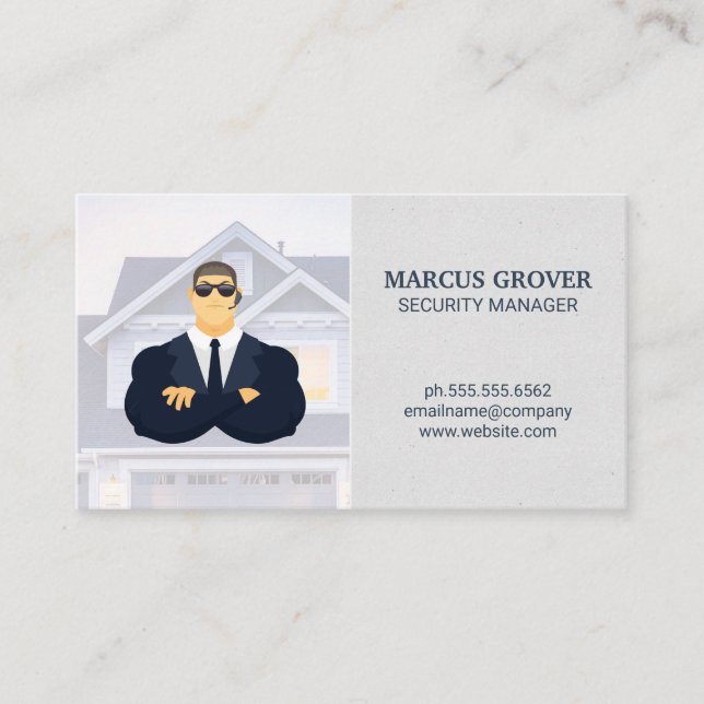 House Image | Security Guard Icon Business Card (Front)
