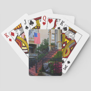 House in the Historic District in the spring Playing Cards