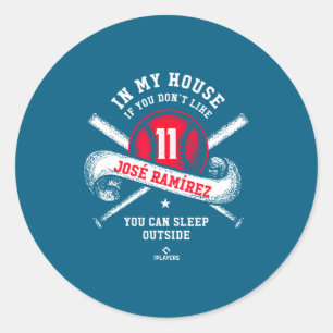 House Jose Ramirez Mlbpa Mlb Classic Round Sticker