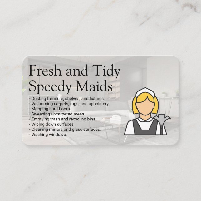 House Keeping Services | Sanitizing Business Card (Front)