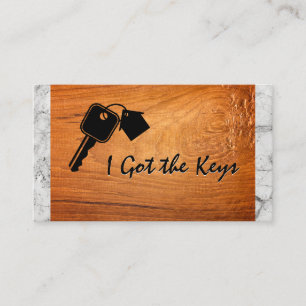 House Keys   Wood Marble Business Card