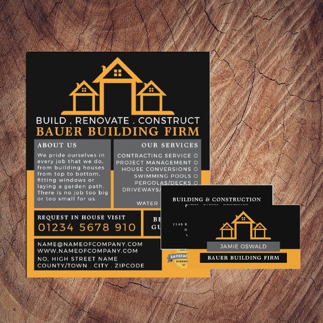 House Logo, Building Firm, Builders Advertising Flyer (Creator Uploaded)