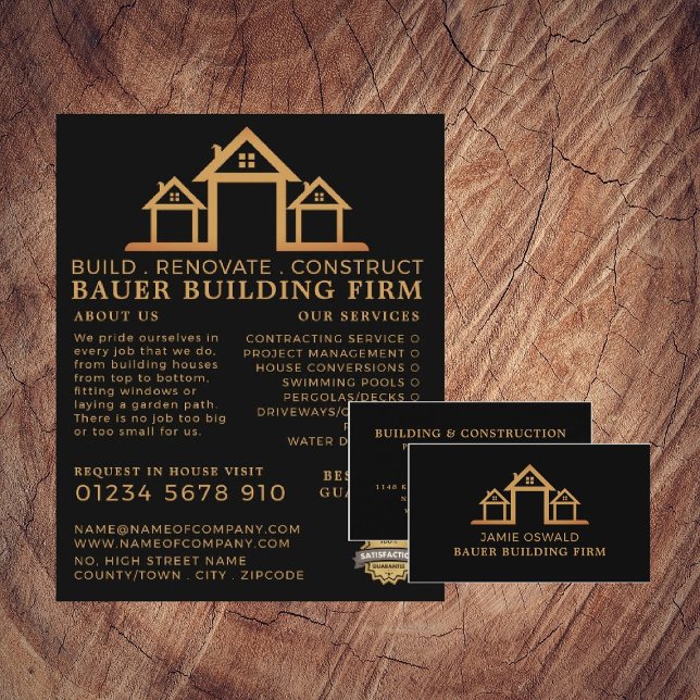 House Logo, Building Firm, Builders Advertising Flyer (Creator Uploaded)