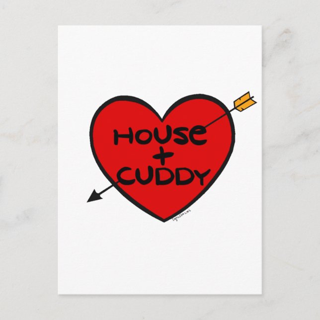 House loves Cuddy Postcard (Front)