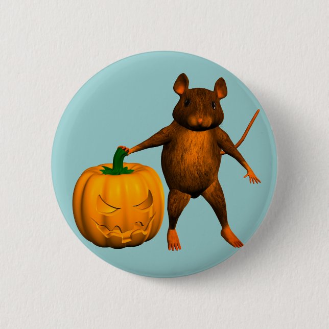 House Mouse 2 Inch Round Button (Front)