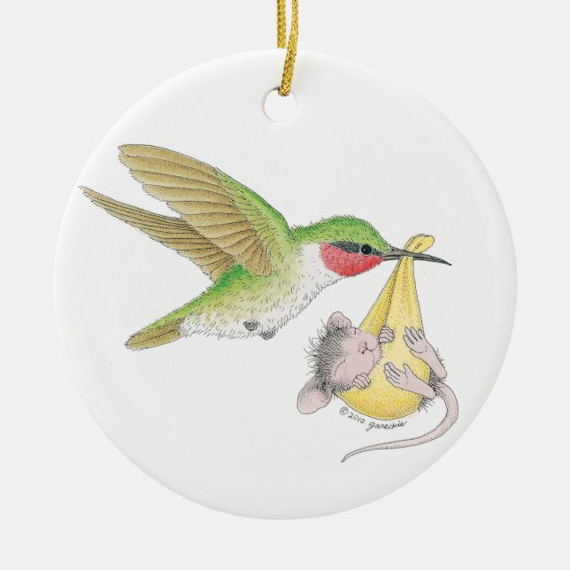 House-Mouse Designs® - Baby's First Christmas Ceramic Ornament (Front)