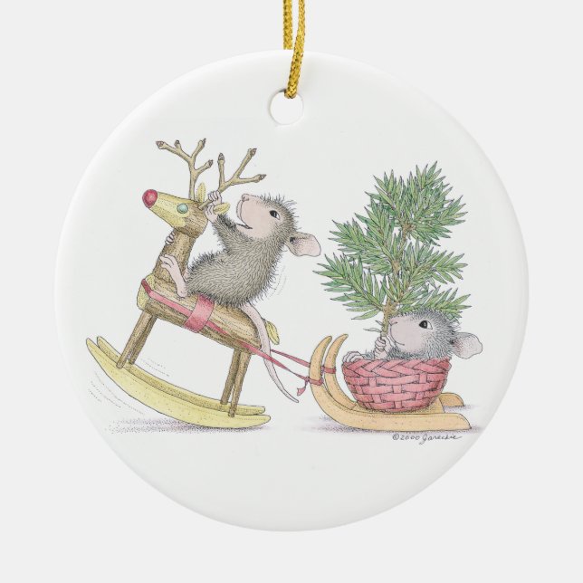 House-Mouse Designs® - Baby's First Christmas Ceramic Ornament (Front)