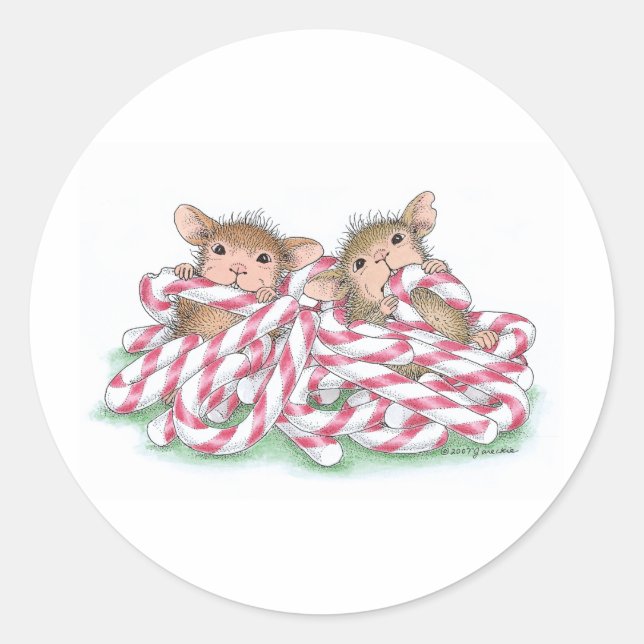 House-Mouse Designs® Classic Round Sticker (Front)