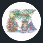 House-Mouse Designs® Classic Round Sticker<br><div class="desc">Test</div>