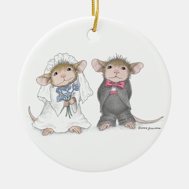 House-Mouse Designs®-Personalized Wedding Ornament (Front)
