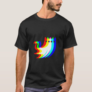 House Music cat ghost Optical Illusion EDM hallowe T-Shirt