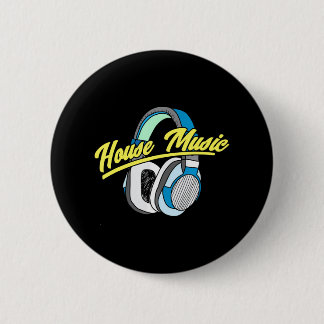 House Music DJ Turntable Headphones 2 Inch Round Button