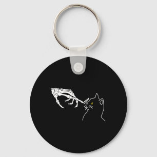House Music Ghost Dj Optical Illusion Edm Hallowee Keychain