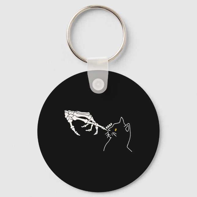 House Music Ghost Dj Optical Illusion Edm Hallowee Keychain (Front)