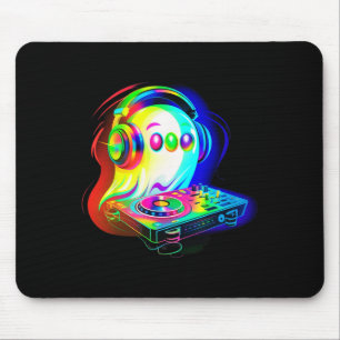 House Music Ghost Dj Optical Illusion Edm Hallowee Mouse Pad