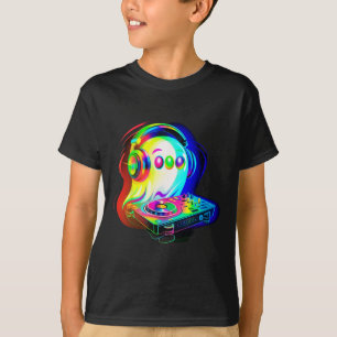 House Music Ghost Dj Optical Illusion Edm Hallowee T-Shirt