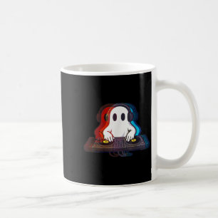 House Music Ghost Optical Illusion Boo Edm Hallowe Coffee Mug