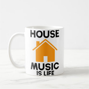 House Music Is Life Edm Rave Dj House Coffee Mug