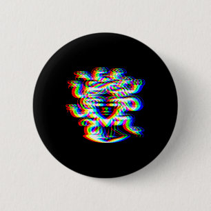 House Music Medusa Dj Optical Illusion Edm Hallowe 2 Inch Round Button