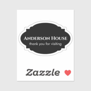 House Name Thank You for Visiting Home Merch Black