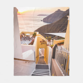 HOUSE NEAR BODY OF WATER FLEECE BLANKET