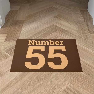 House Number in Bold on a  Doormat