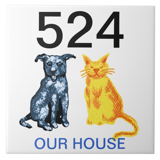 house number tile (Front)