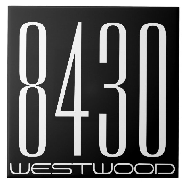 House Number with Street Tile (Front)