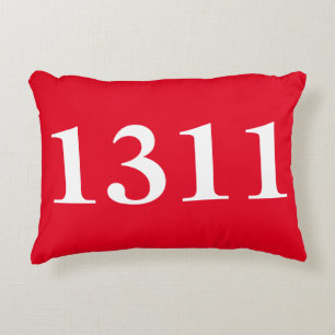 House Numbers Decorative Pillow