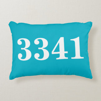 House Numbers Decorative Pillow