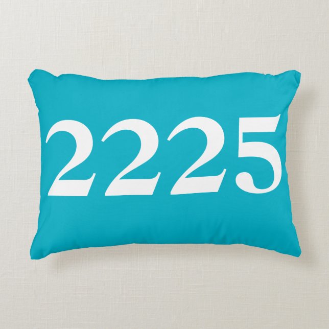 House Numbers Decorative Pillow (Front)