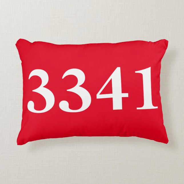 House Numbers Decorative Pillow (Front)