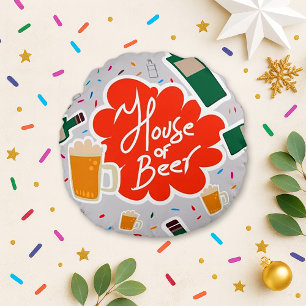 House of Beer Round Pillow