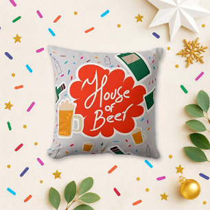 House of Beer Throw Pillow