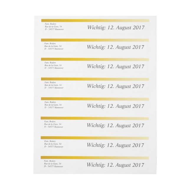 House of Cards | Unusual Business Card Design  Wraparound Address Label (Sheet)