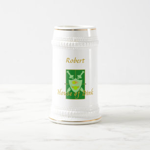 House of Dink Pickleball Crest Personalized Beer Stein