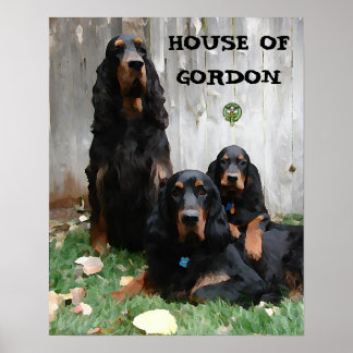 HOUSE OF GORDON Gordon Setter Painting Poster