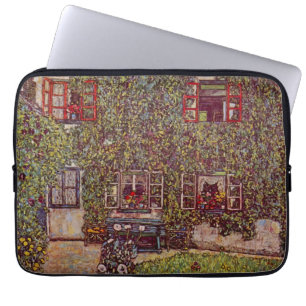 House of Guardaboschi by Gustav Klimt, Vintage Art Laptop Sleeve