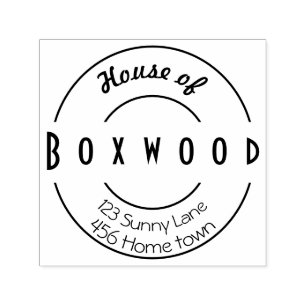 House of Surname with Circles Self-inking Stamp